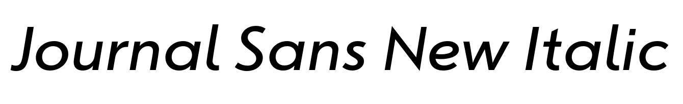 Journal Sans New Italic